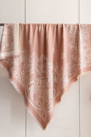 Floral Print Fringed Wrap Scarf