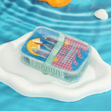 Sardine Can Graphic Rectangle Claw Clip