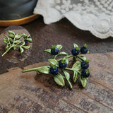 Floral Pearl Enamel Brooch