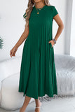 Pleated Casual Midi Dress
