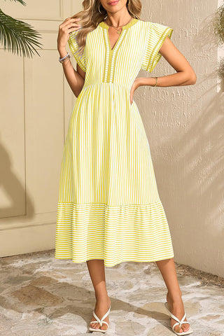 Striped Tiered Casual Dress