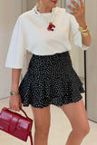 Scalloped Heart Cutout Back T-Shirt
