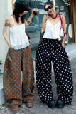 Polka Dot High-Waist Wide Leg Casual Pants
