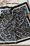 Paisley Print Satin Square Scarf