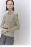 Ruched Sleeve Long-Sleeve Top