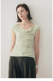 Cowl Neck Top with Elegant Strap Detail