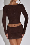 Sparkling Long Sleeve Skirt Set