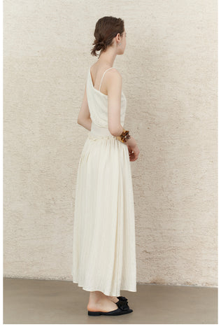 One-Shoulder Pleated Dress