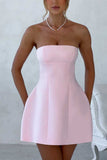 Strapless Sweetheart Fit and Flare Mini Dress