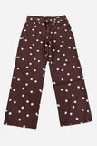 Polka Dot Wide-Leg Jeans