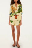 Fruit Print Shirt and Shorts Set