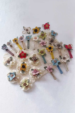Floral Lace Ruffle Hair Clip