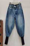 High-Waist Balloon Leg Denim Jeans