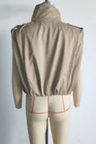 Double-Breasted Stand Collar Sleeveless Vest
