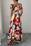 Floral Print Puff Sleeve Dress