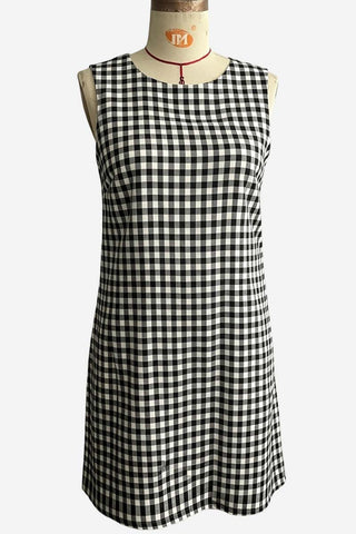 Sleeveless Gingham Dress