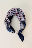 Paisley Print Pearl Buckle Neck Scarf