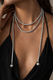 Layered Beaded Drop Pendant Necklace