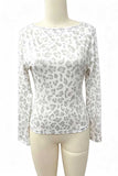 Polka Dot Long Sleeve Bodycon Top