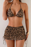 Animal Print Halter Skirt Set
