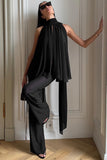 Sleeveless Flowy Pants Set