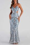 Elegant Cutout Evening Gown