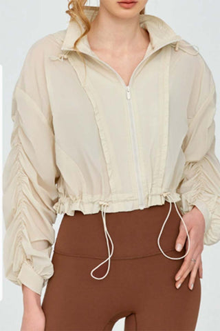 Hooded Drawstring Jacket