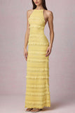 Sleeveless Tiered Maxi Dress