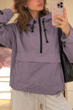 Half-Zip Hooded Anorak Jacket