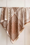 Paisley Print Fringed Square Scarf