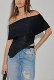 Off-Shoulder Ruffle Lace Top