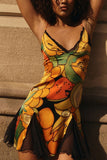 Vibrant Printed Casual Dress
