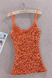 Sequin Scoop Neck Sleeveless Cami