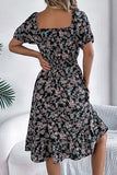 Off-Shoulder Smocked Casual Dress