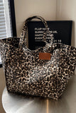 Leopard Print Large Tote Bag