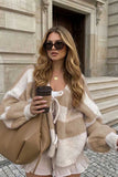Striped Knit Tie-Front Cardigan