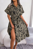Belted Shirt Dress with Flowing Silhouette