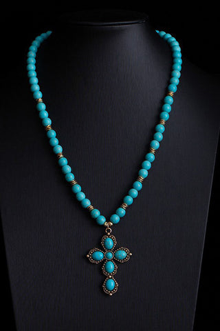 Turquoise Pendant Layered Necklace