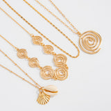 Spiral Shell Layered Necklace