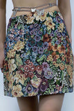 Floral Jacquard Tube Top Skirt Set