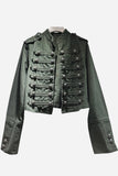 Military-Inspired Buttoned Jacket
