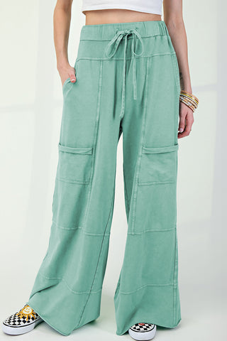 Patch Pocket Wide-Leg Pants