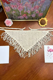 Crochet Fringe Triangle Scarf