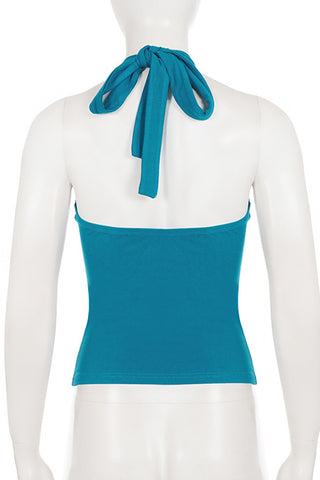 Halter Neck Ring Tank Top