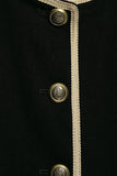 Contrast Trim Mock Neck Cropped Jacket