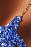 Sequin Star-Shape Halter Top