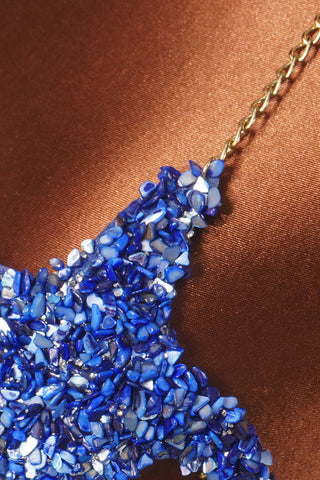 Sequin Star-Shape Halter Top