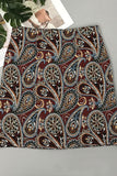Paisley Jacquard Bodycon Mini Skirt