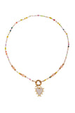 Heart Pendant Beaded Necklace