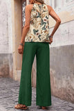 Printed Sleeveless Top & Pants Set